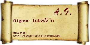 Aigner István névjegykártya