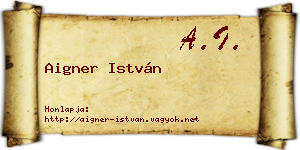 Aigner István névjegykártya