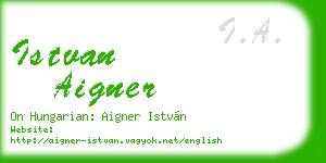istvan aigner business card