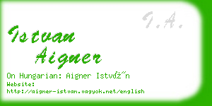 istvan aigner business card